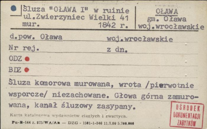 śluza Oława I w ruinie, skan 1