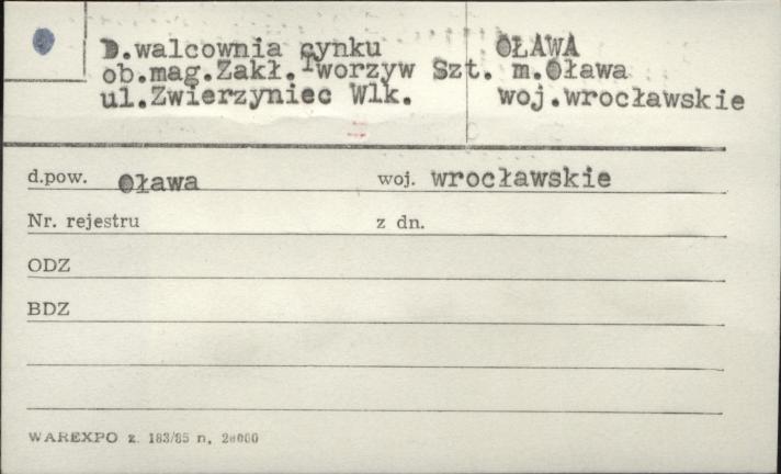 walcownia cynku, ob. mag. zakł. tworzyw szt., skan 1