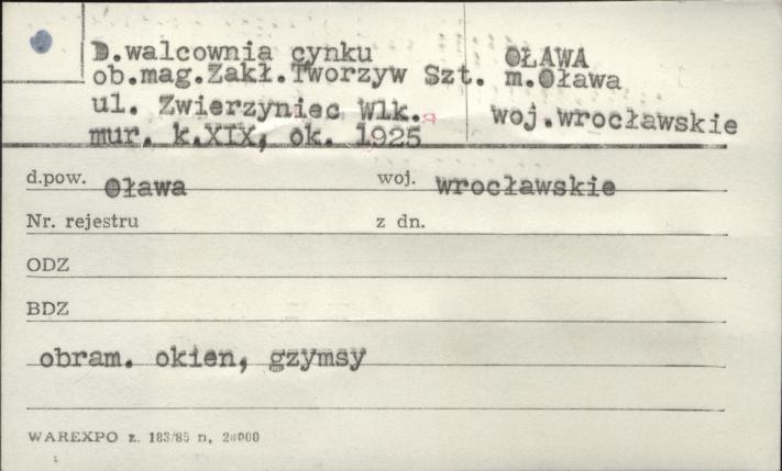 walcownia cynku, ob. mag. zakł. tworzyw szt., skan 1