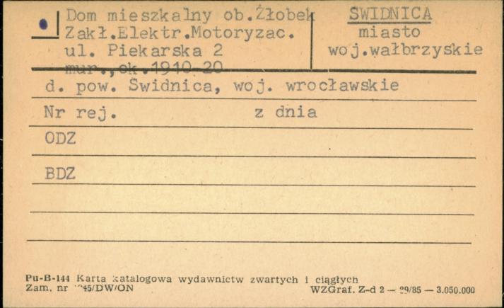 dom mieszkalny, ob. żłobek Zakł. Elektr. Motoryzac., skan 1