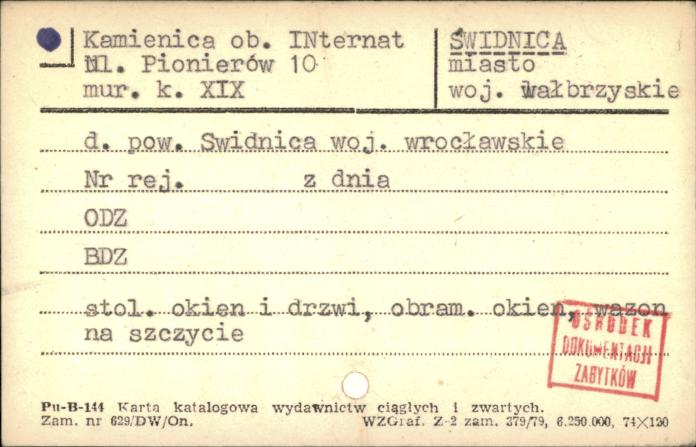 kamienica, ob. internat, skan 1
