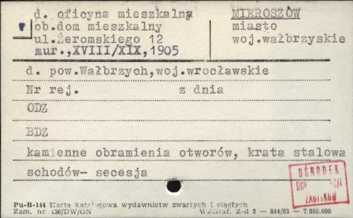 oficyna mieszkalna ob. dom mieszkalny, skan 1