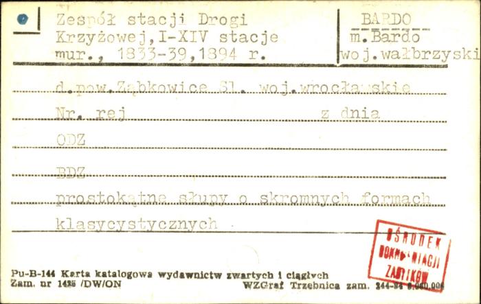 zespół stacji Drogi Krzyżowej, I-XIV stacje, skan 1