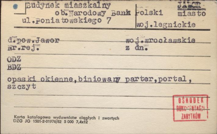 budynek mieszkalny, ob. Narodowy Bank, skan 1