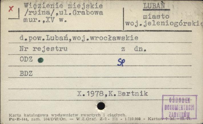 więzienie miejskie/ruina/, skan 1
