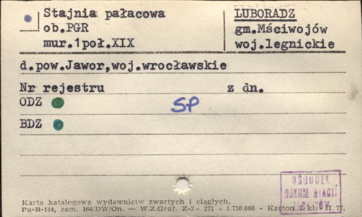 stajnia pałacowa, ob. PGR, skan 1