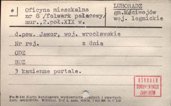 oficyna mieszkalna - folwark pałacowy, skan 1