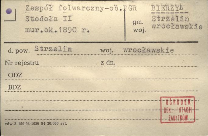 zespół folwarczny, ob. PGR - stodoła II, skan 1
