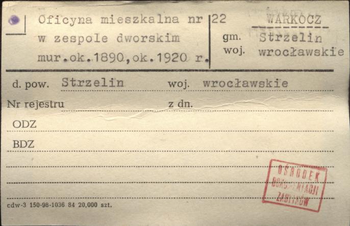 oficyna mieszkalna w zespole dworskim, skan 1