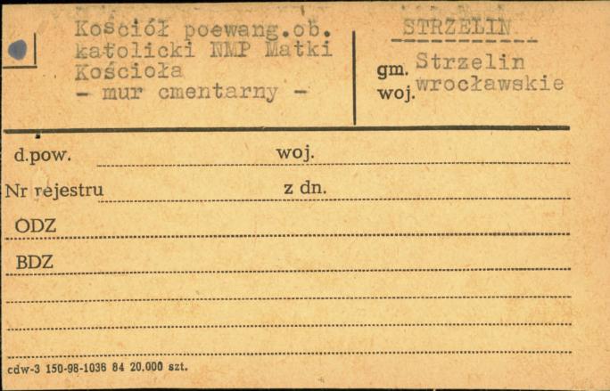 mur z bramą - przy kośc. ewangelickim, ob. katolicki NMP Matki Kościoła, skan 3