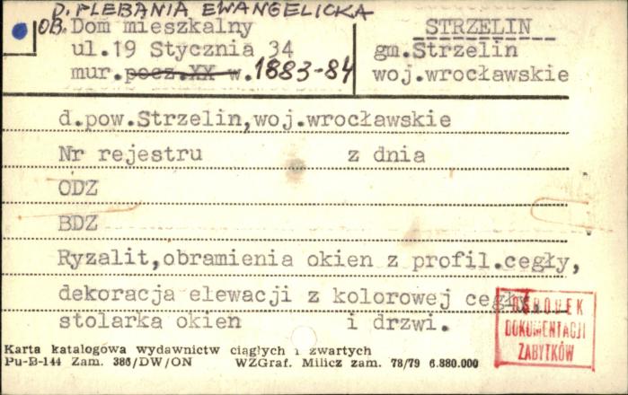 dom mieszkalny, ob. d. plebania ewangelicka, skan 1