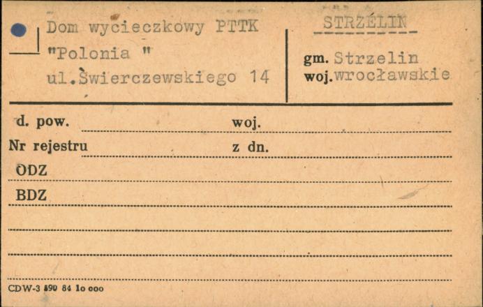 dom wycieczkowy PTTK Polonia, skan 3