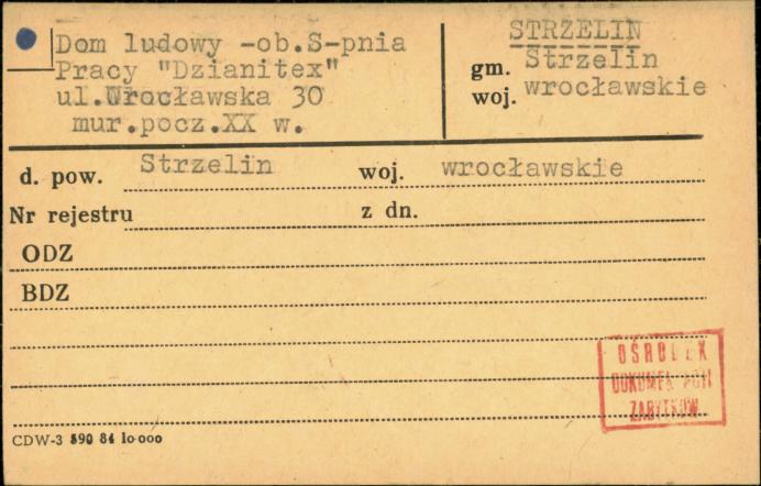 dom ludowy - ob. S-pnia Pracy Dzianitex, skan 1