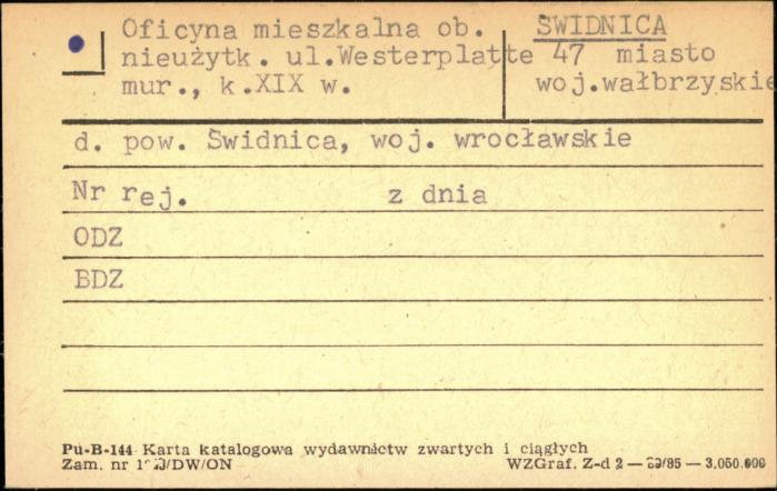 oficyna mieszkalna, ob. nieużytk., skan 1
