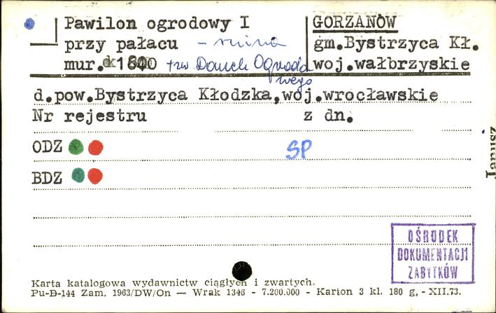 pawilon ogrodowy I przy pałacu, skan 1