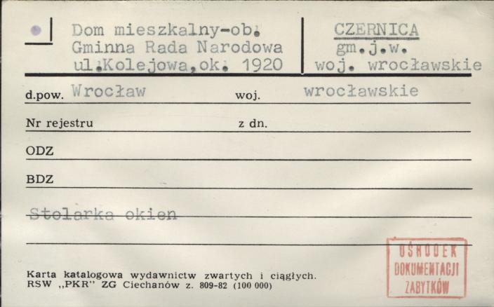 dom mieszkalny, ob. Gminna Rada Narodowa, skan 1
