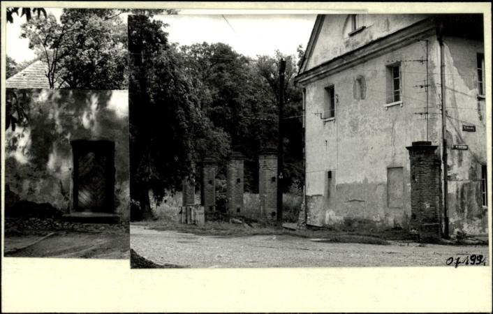 ogrodzenie z bramą posesji, zesp. zab. cysterskich, skan 3