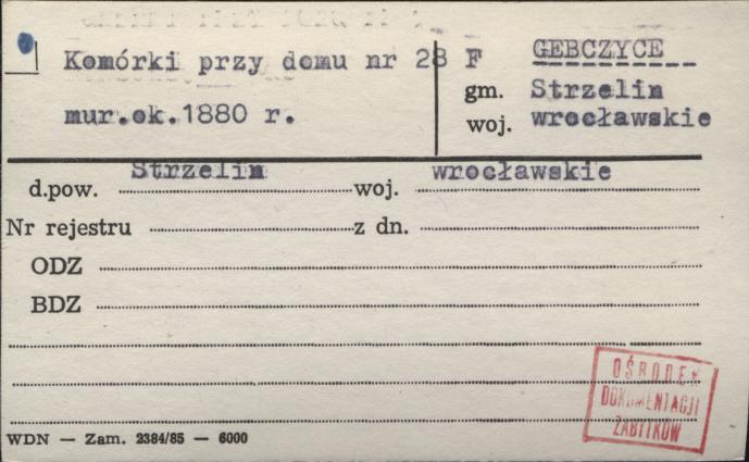 Komórki przy domu nr 28, skan 1