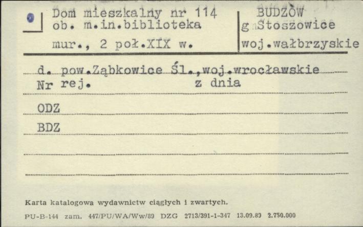 dom mieszkalny ob. m.in. biblioteka, skan 1