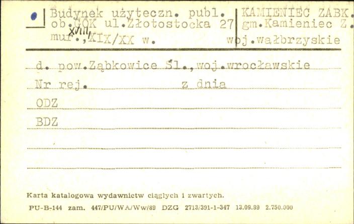 budynek użyteczn. publ., ob. GOK, skan 1