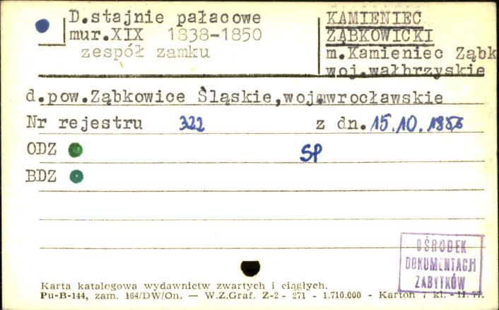 stajnie pałacowe, zespół zamku, skan 1