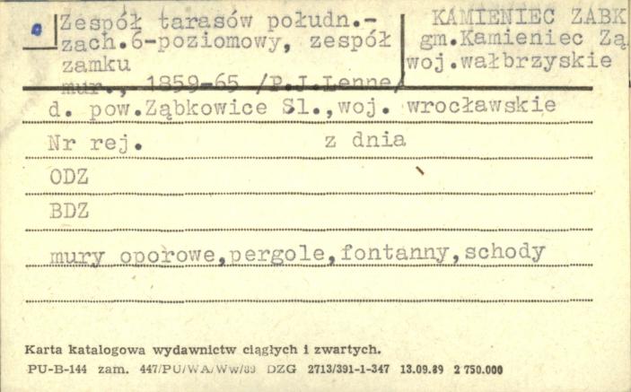 zespół tarasów połudn.-zach. 6 poziomowy, zespół zamku, skan 1