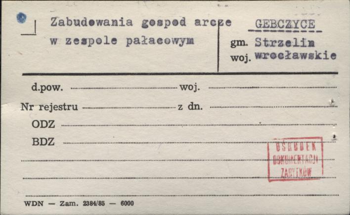 Zabudowania gospodarcze w zespole pałcowym, skan 1