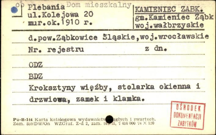 plebania, ob. dom mieszkalny, skan 1