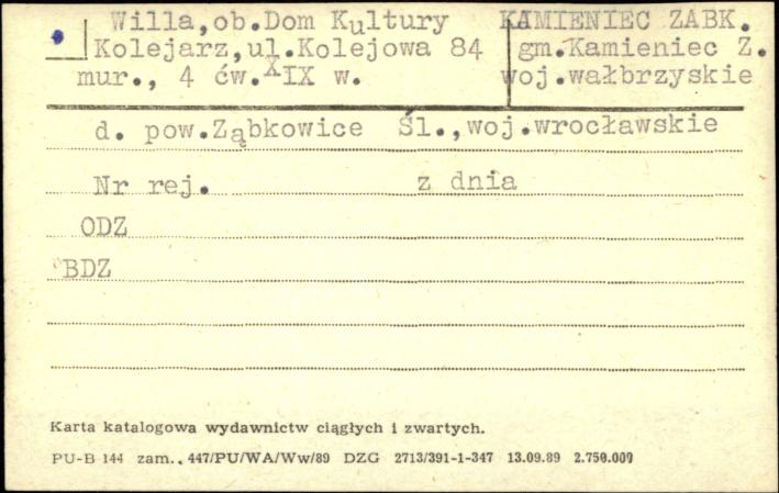 willa, ob. Dom Kultury Kolejarz, skan 1