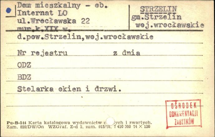 dom mieszkalny - ob. Internat LO, skan 1