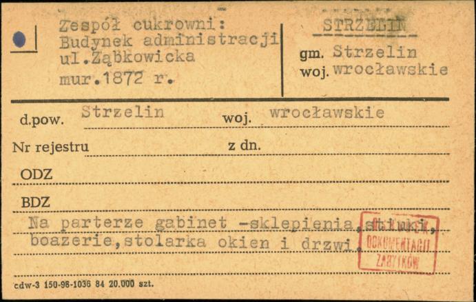 zespół cukrowni - budynek administracji, skan 1