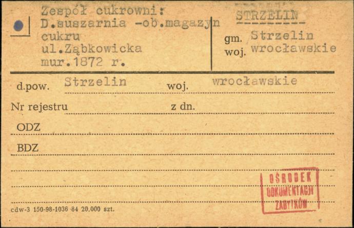zespół cukrowni - d. suszarnia - ob. magazyn cukru., skan 1