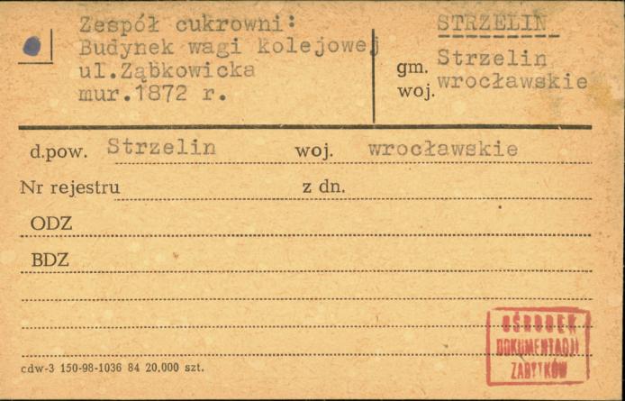 zespół cukrowni - budynek wagi kolejowej, skan 1