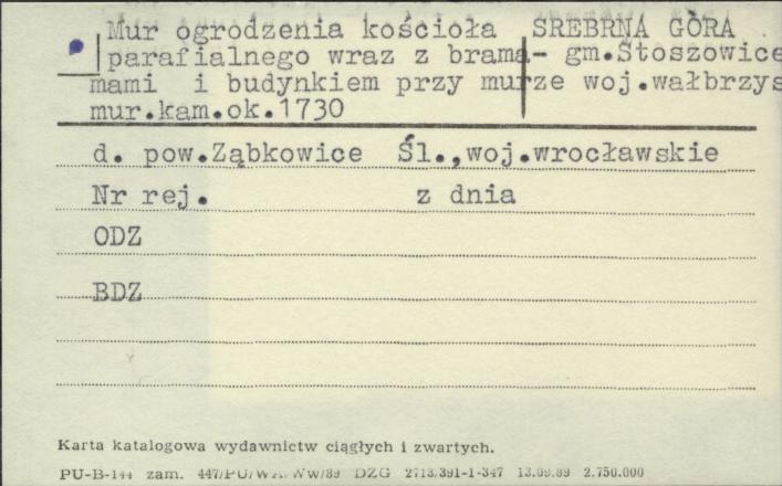 mur ogrodzenia kościoła parafialnego wraz z bramami i budynkiem przy murze, skan 1