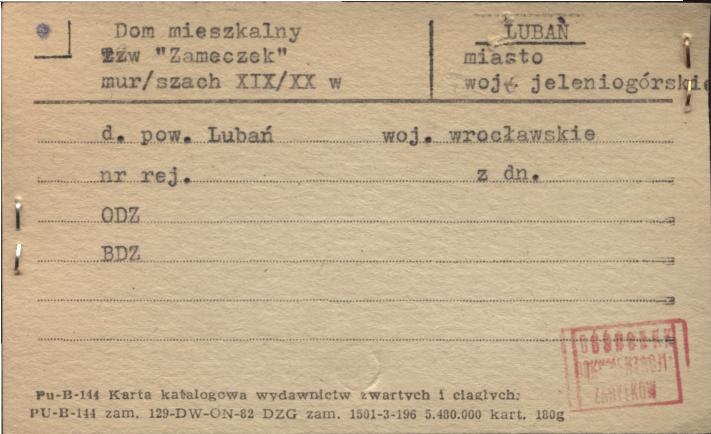 dom mieszkalny zw. Zameczek, skan 1