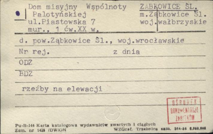 dom misyjny Wspólnoty Palotyńskiej, skan 1