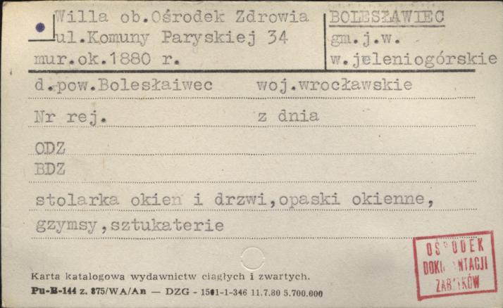 willa, ob. Ośrodek Zdrowia, skan 1