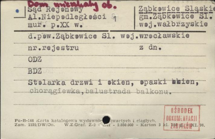 dom mieszkalny, ob. sąd rejonowy, skan 1