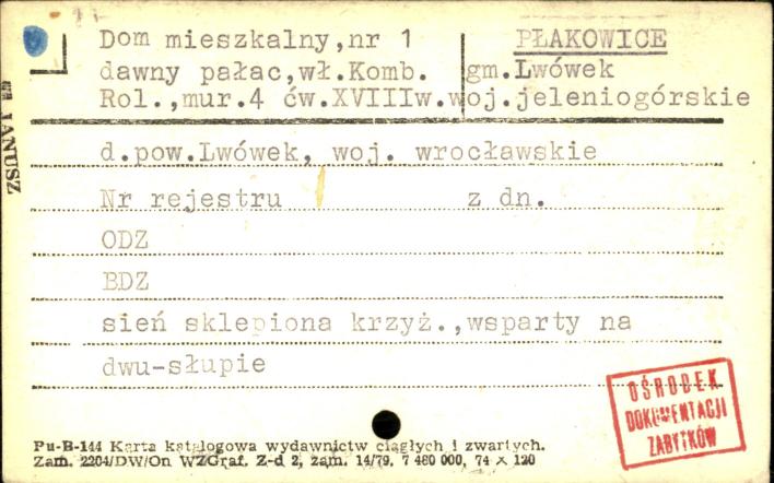 dom mieszkalny, dawny pałac, skan 1