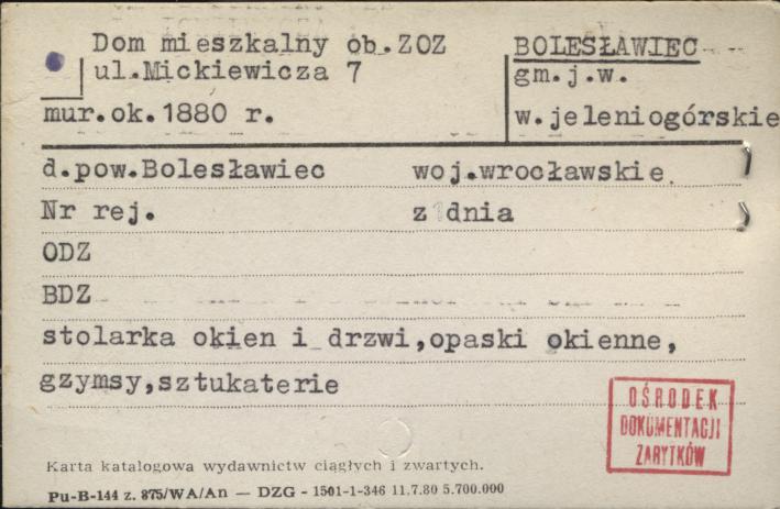 dom mieszkalny, ob. zakład opieki zdrowotnej, skan 1