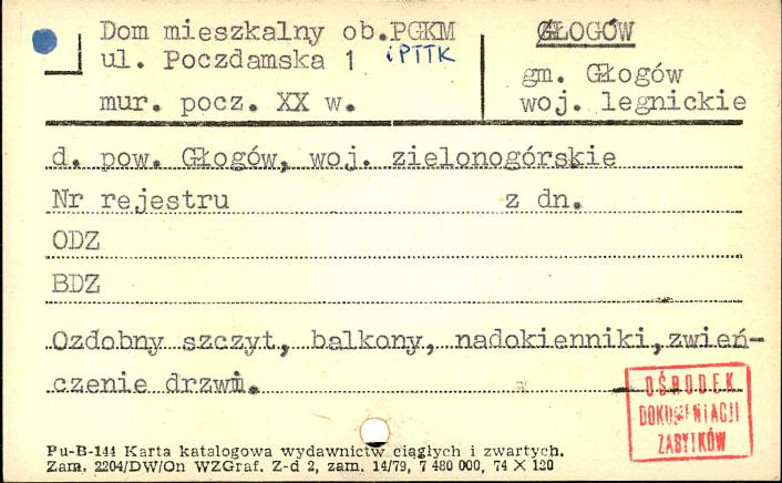 dom mieszkalny, ob. PGKM i PTTK, skan 1