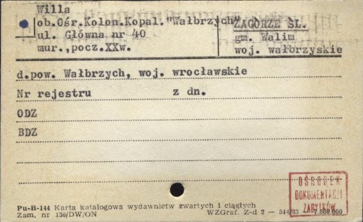 willa ob. ośr. kolon. kopal. Wałbrzych, skan 1