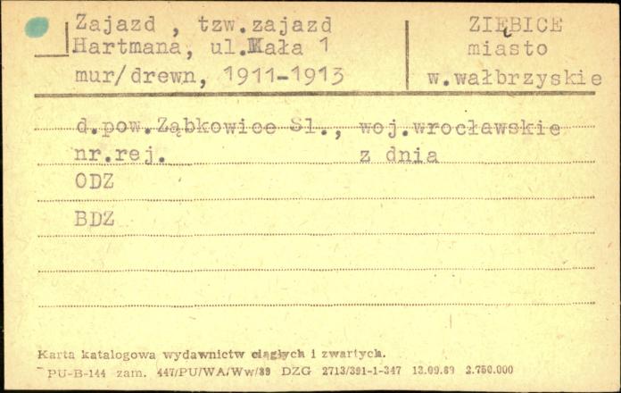 zajazd, tzw. zajazd Hartmana, skan 1