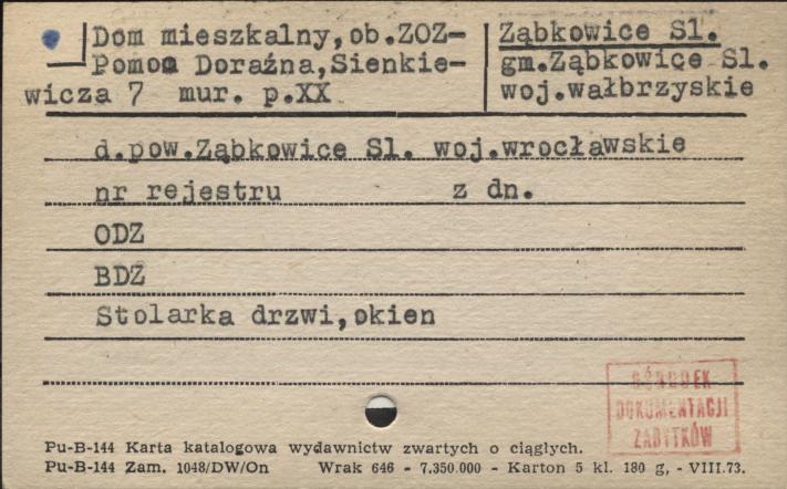 dom mieszkalny, ob. zakład opieki zdrowotnej - pomoc doraźna, skan 1
