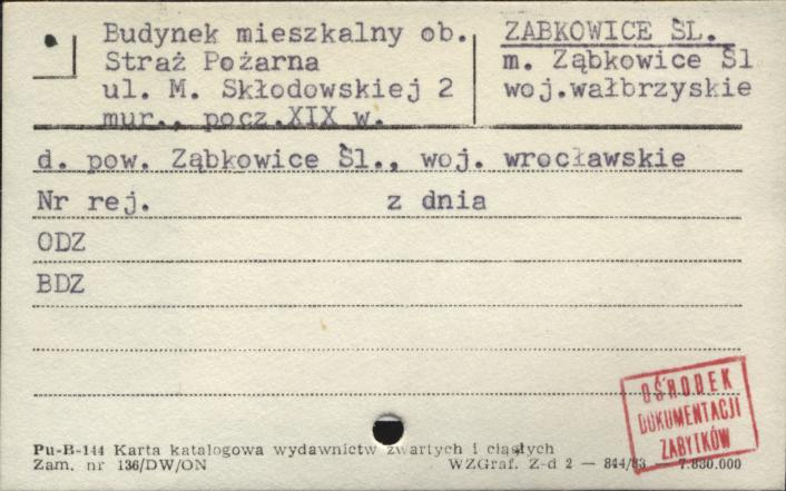 budynek mieszkalny, ob. straż pożarna, skan 1