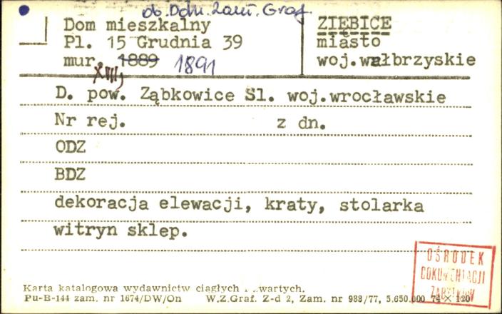 dom mieszkalny, ob. Doln. Zakł. Graf., skan 1