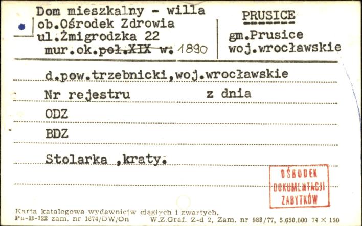 dom mieszkalny - willa, ob. Ośrodek Zdrowia, skan 1