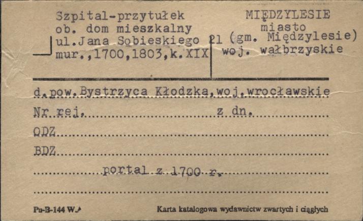szpital - przytułek ob. dom mieszkalny, skan 1