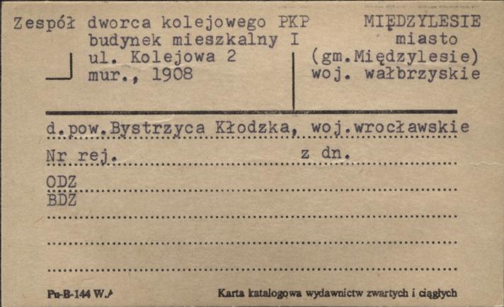 zespół dworca kolejowego PKP budynek mieszkalny I, skan 1
