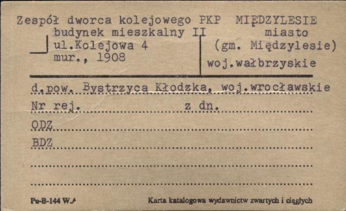 zespół dworca kolejowego POP budynek mieszkalny II, skan 1